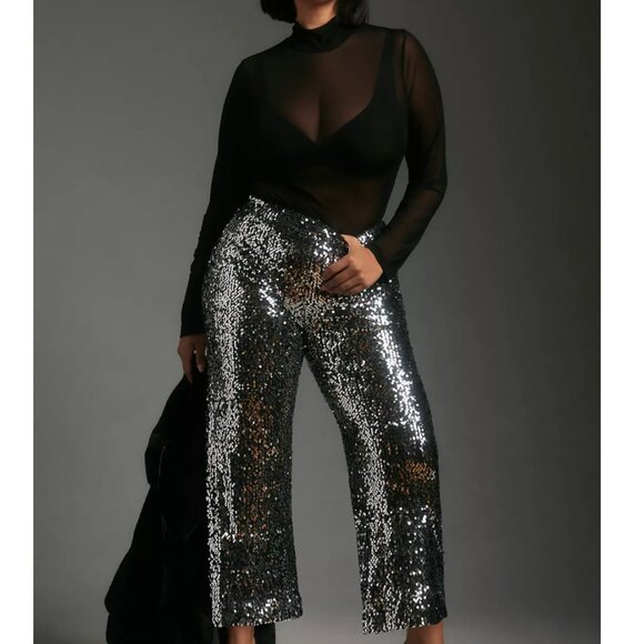 NWT Collette sequin wide leg pants - Picture 2 of 5